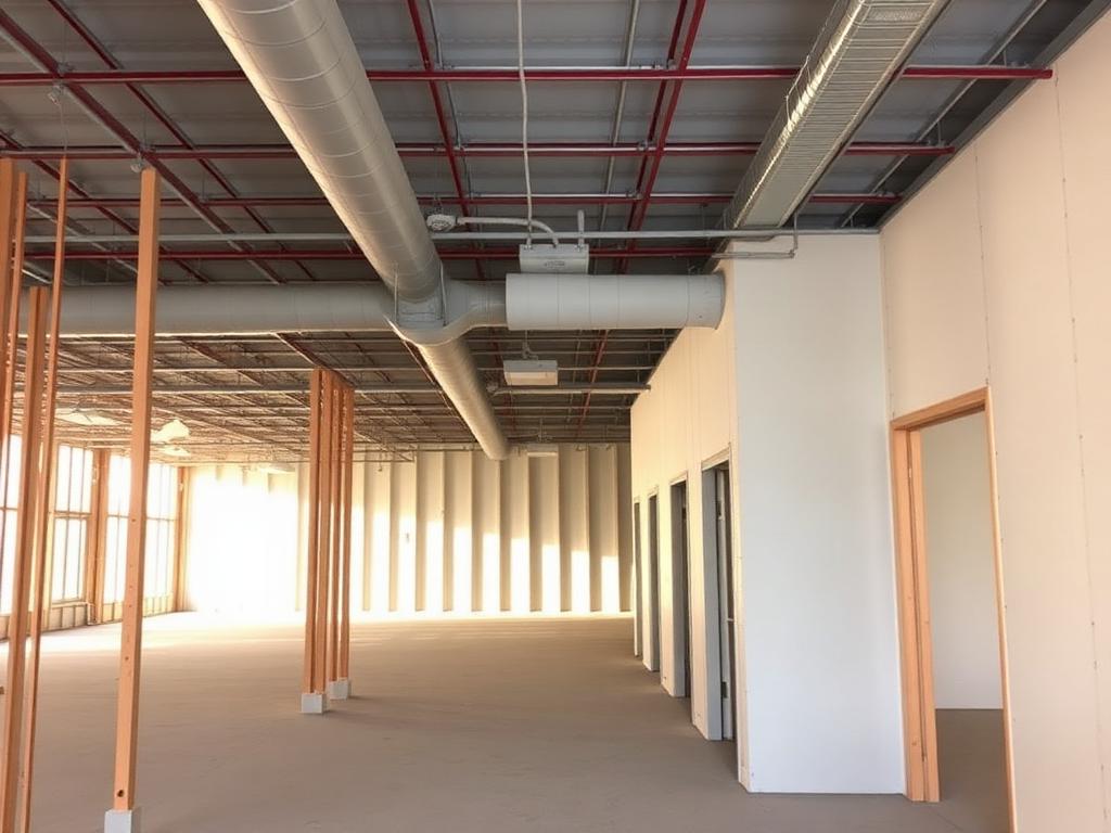 Commercial tenant build-out in progress